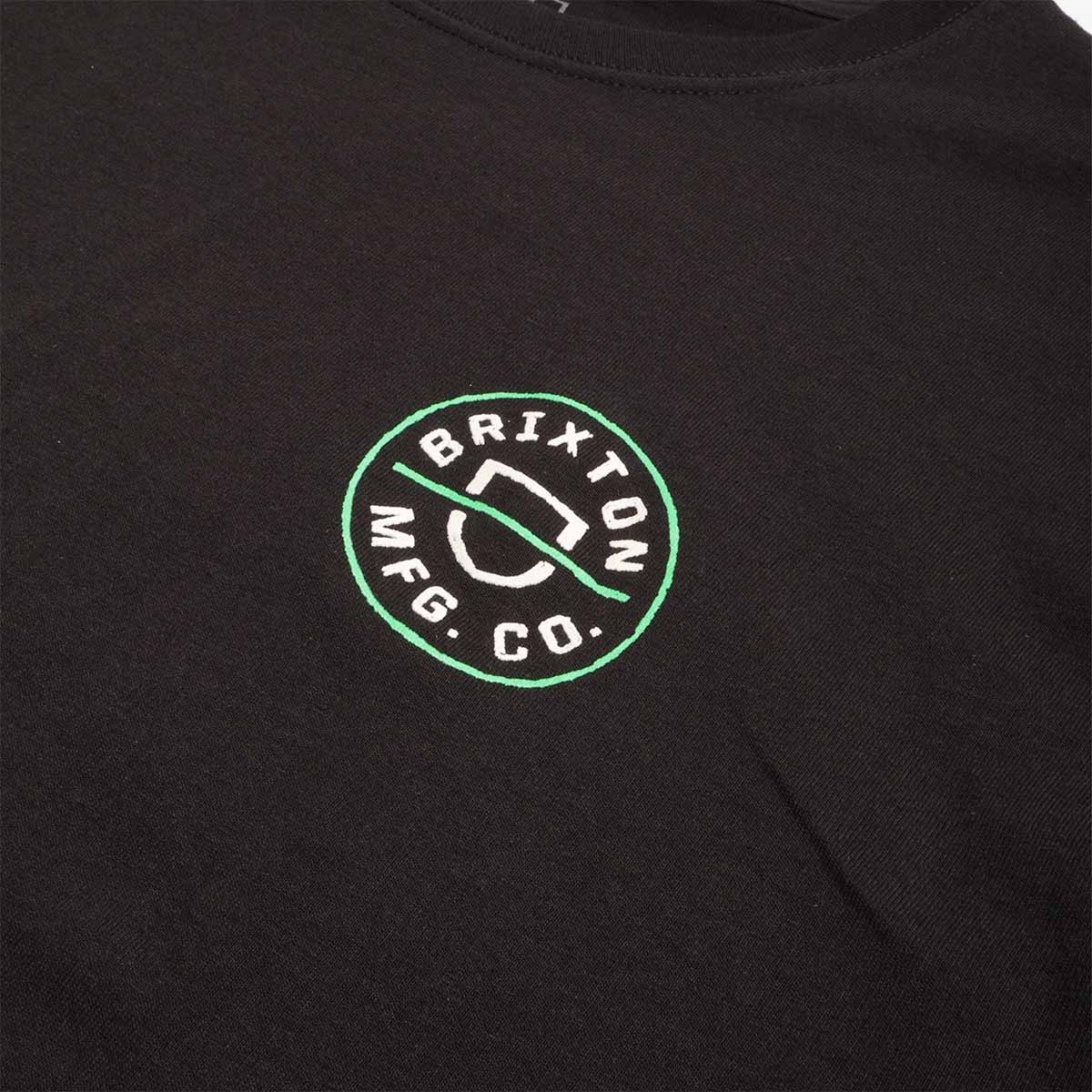 Brixton Crest II T-Shirt, Black Stone Green, Detail Shot 3