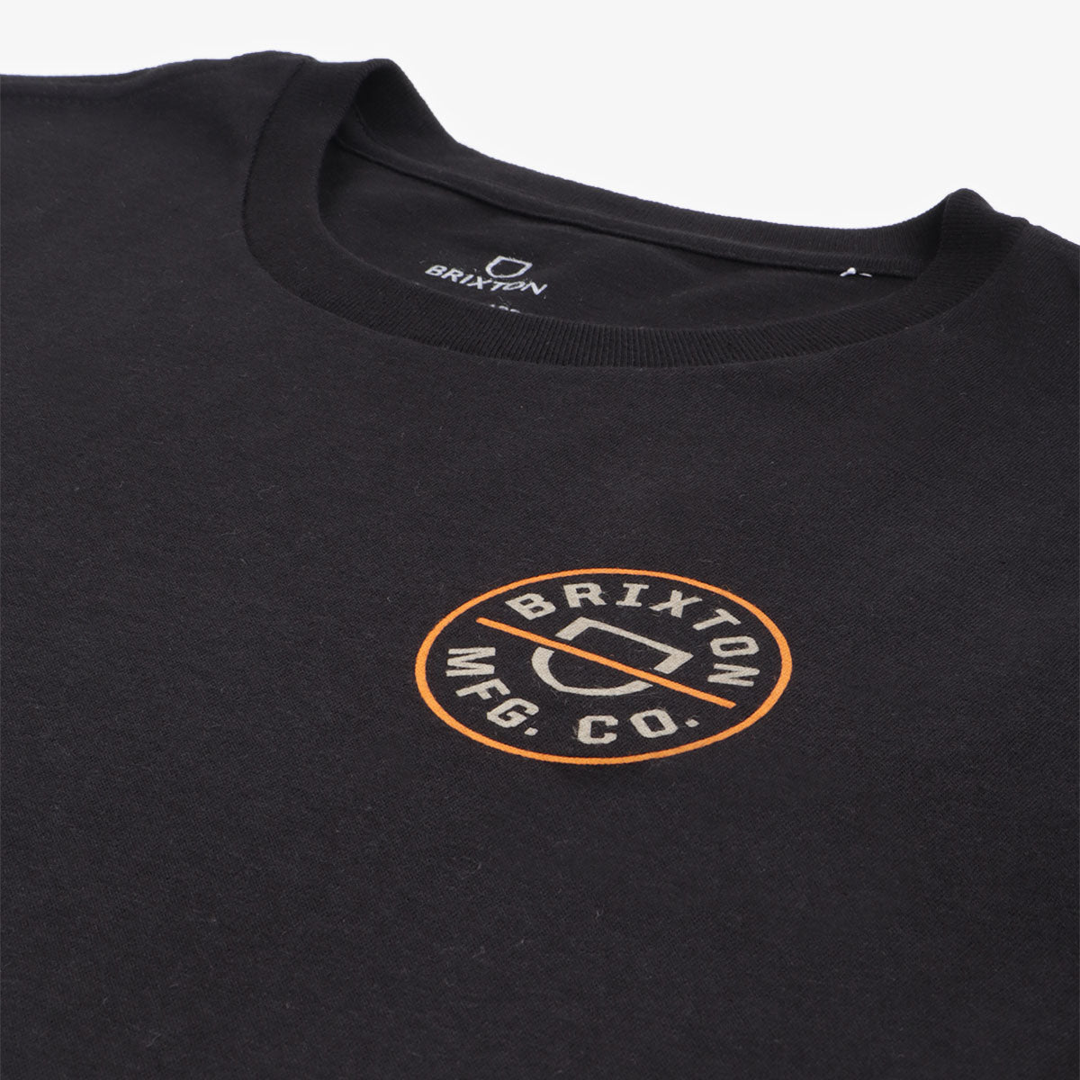 Brixton Crest II T-Shirt, Black Persimmon Orange Sand, Detail Shot 3