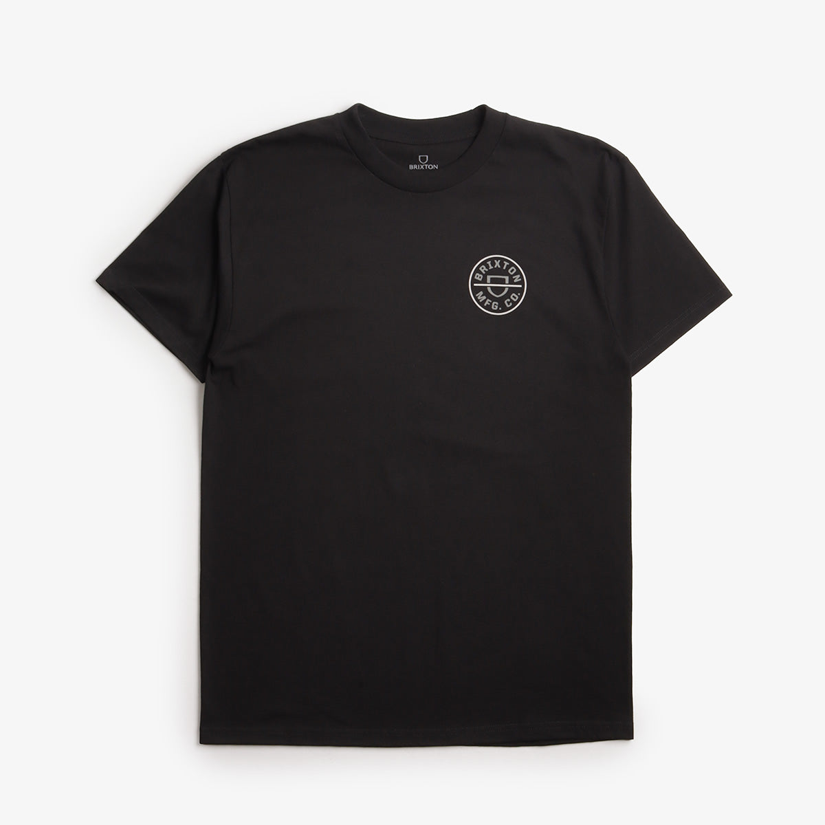Brixton Crest II T-Shirt, Black Dark Sage Warm Grey, Detail Shot 2