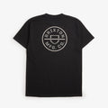 Brixton Crest II T-Shirt, Black Dark Sage Warm Grey, Detail Shot 1