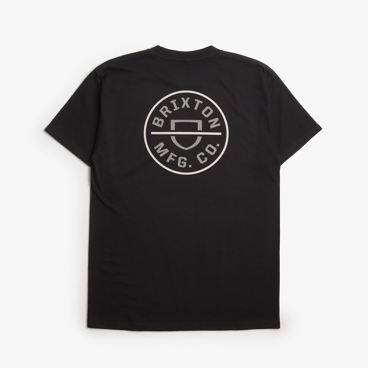 Brixton Crest II T-Shirt, Black Dark Sage Warm Grey, Detail Shot 1