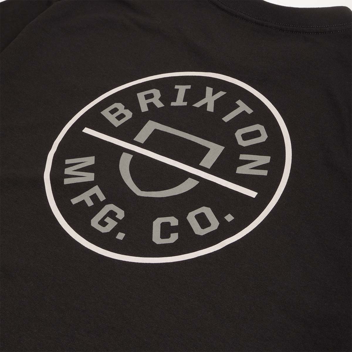 Brixton Crest II T-Shirt, Black Dark Sage Warm Grey, Detail Shot 4