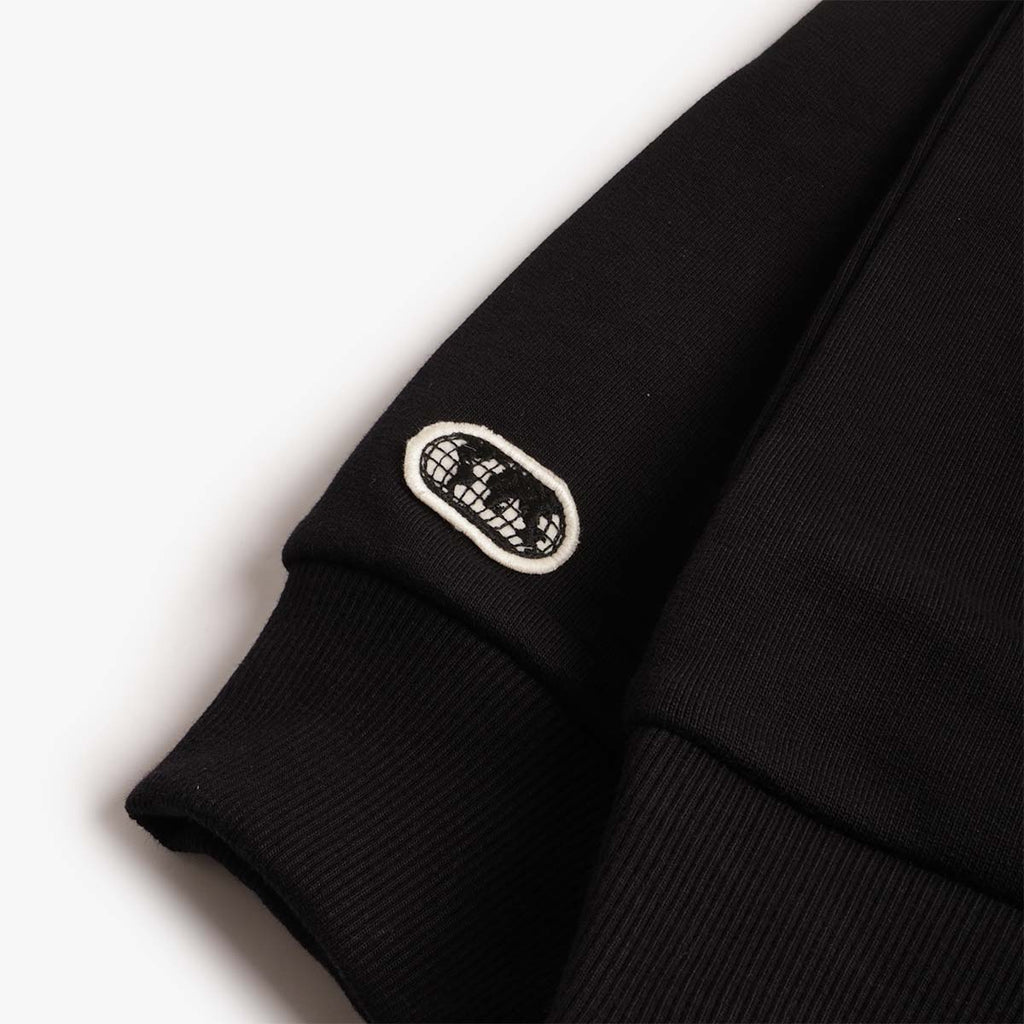 Brixton Embroidered Heavyweight Crew Sweatshirt, Black, Detail Shot 3