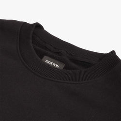 thumbnail Brixton Embroidered Heavyweight Crew Sweatshirt, Black, Detail Shot 4