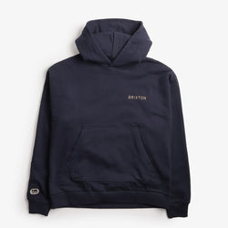 thumbnail Brixton Embroidered Heavyweight Hoodie, Mood Indigo, Detail Shot 1