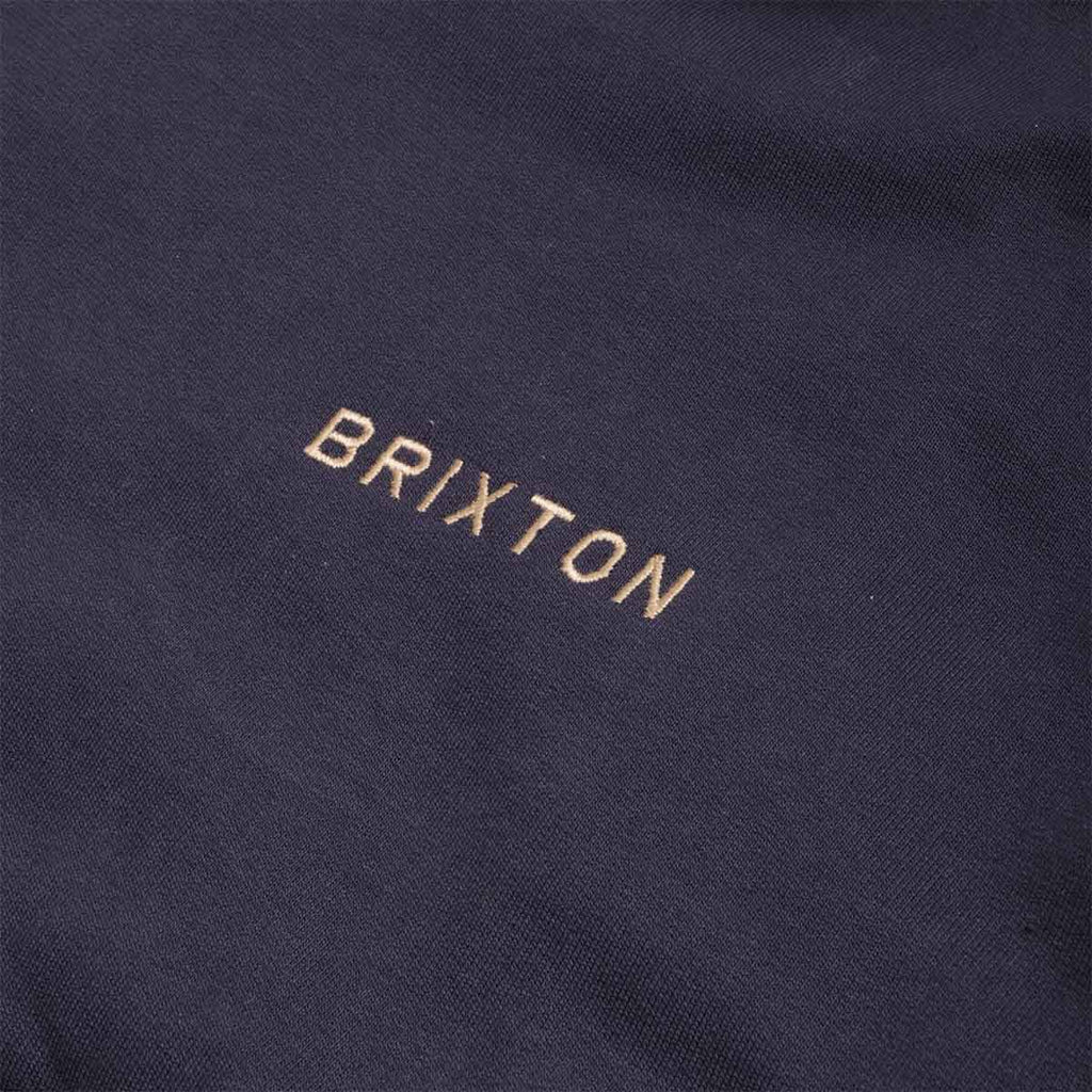 Brixton Embroidered Heavyweight Hoodie, Mood Indigo, Detail Shot 2