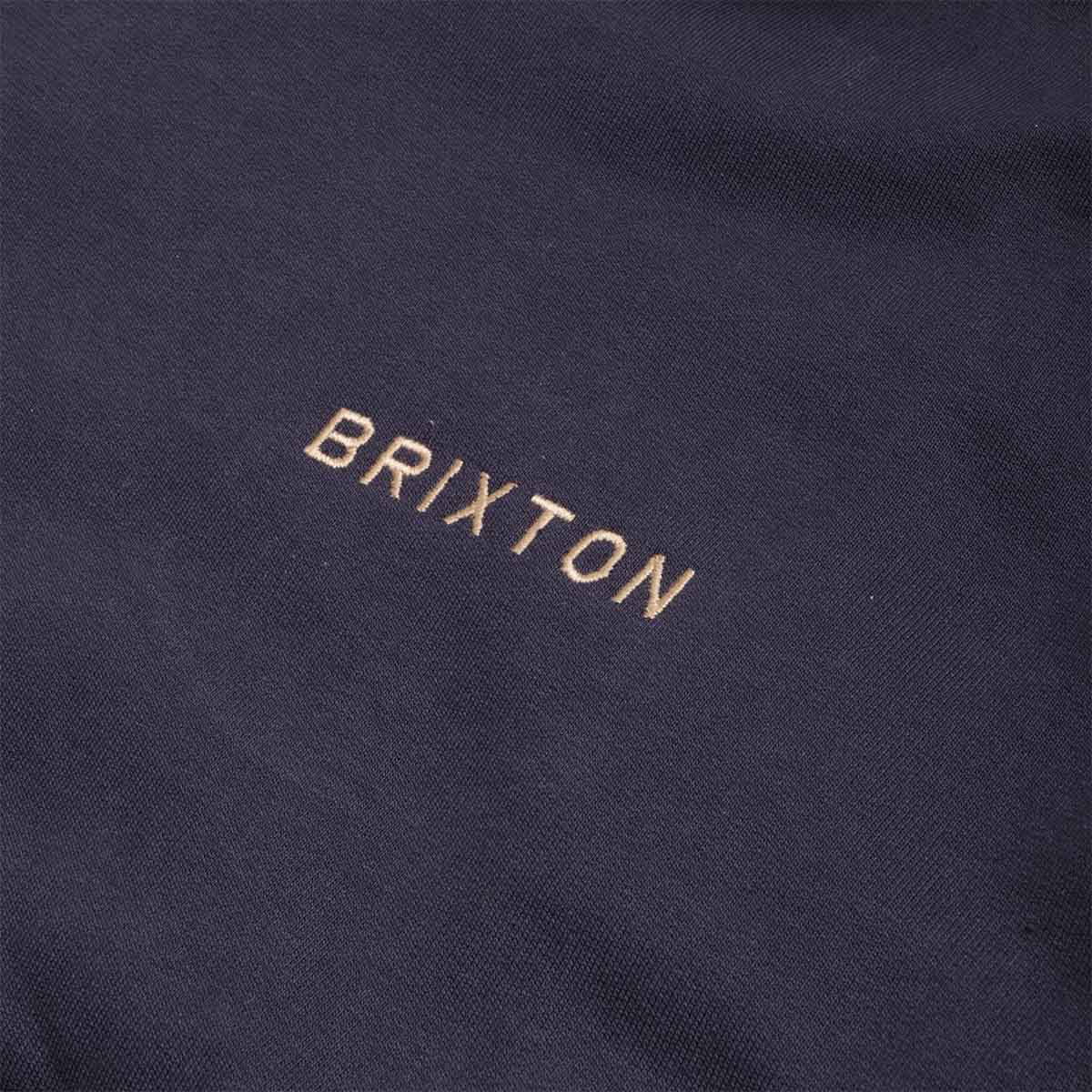 Brixton Embroidered Heavyweight Hoodie, Mood Indigo, Detail Shot 2