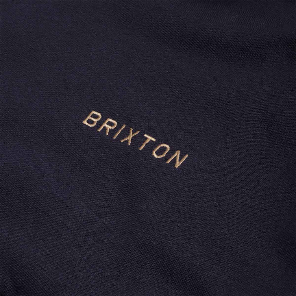 Brixton Embroidered Heavyweight Hoodie, Mood Indigo, Detail Shot 3