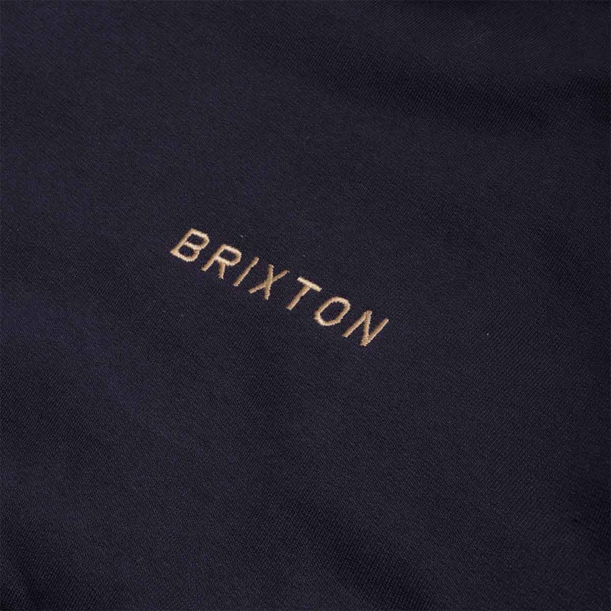 Brixton Embroidered Heavyweight Hoodie, Mood Indigo, Detail Shot 3