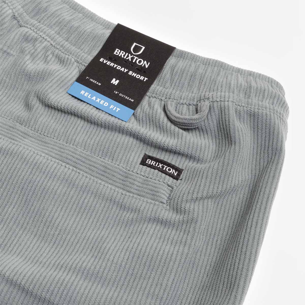 main Brixton Everday Corduroy Shorts, Trooper, Detail Shot 4