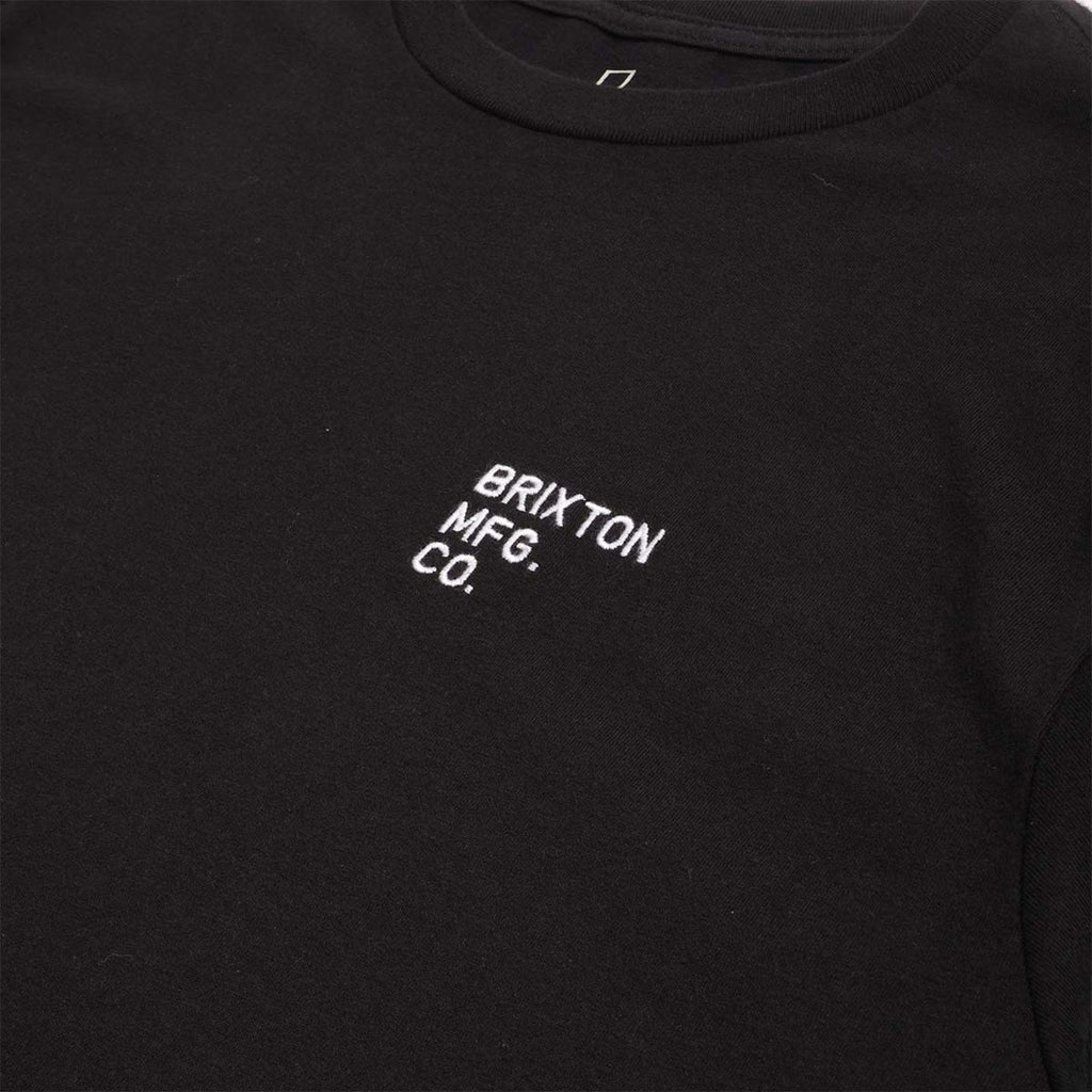 Brixton Gage Premium T-Shirt, Black Worn Wash, Detail Shot 3