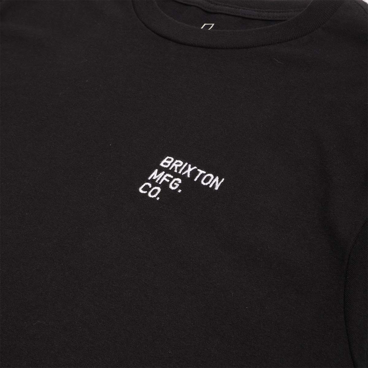 Brixton Gage Premium T-Shirt, Black Worn Wash, Detail Shot 3