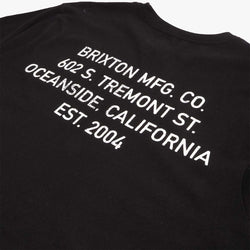 thumbnail Brixton Gage Premium T-Shirt, Black Worn Wash, Detail Shot 4