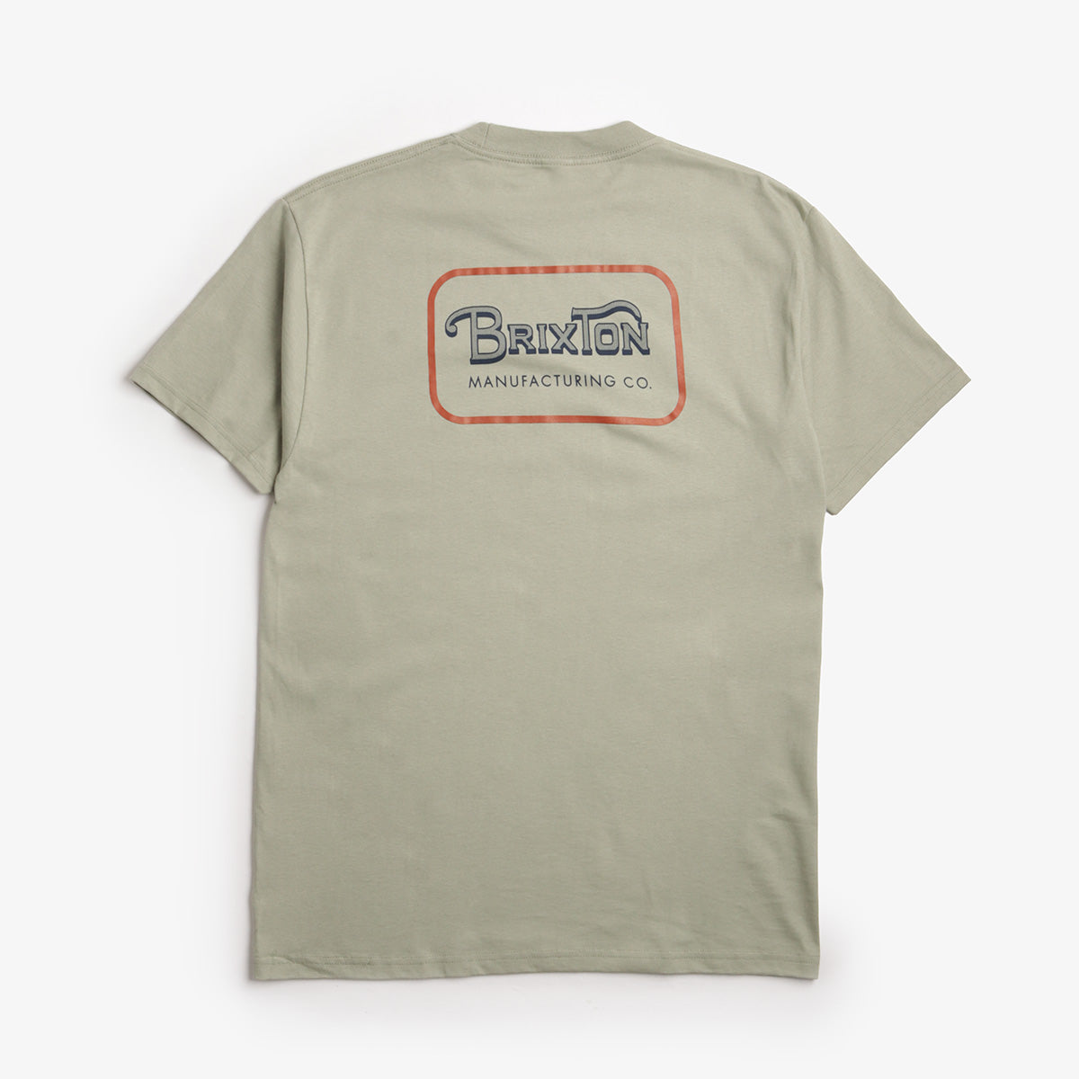 Brixton Grade T-Shirt, Desert Green Dark Navy Amber, Detail Shot 2