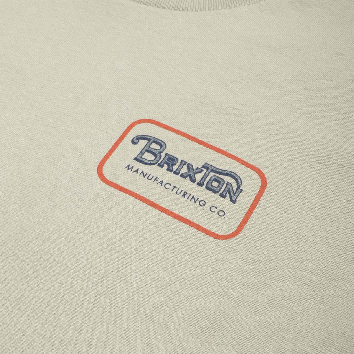 Brixton Grade T-Shirt, Desert Green Dark Navy Amber, Detail Shot 3