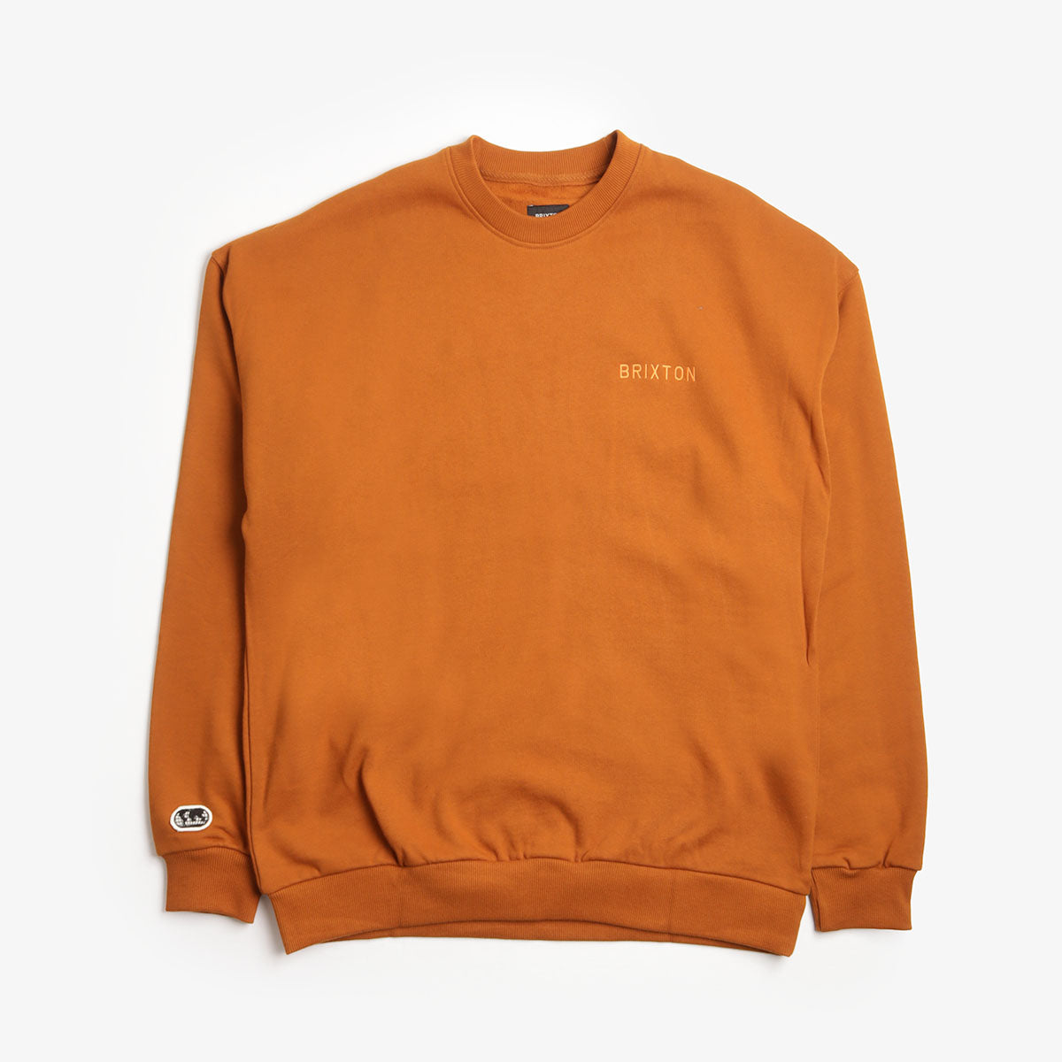 Brixton Heavy Weight Crew Sweatshirt, Rustic Caramel, Detail Shot 1