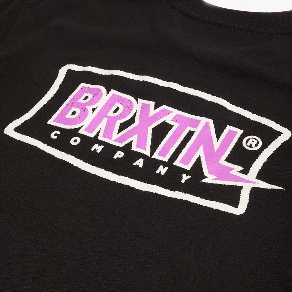 Brixton Lightning T-Shirt, Black, Detail Shot 4