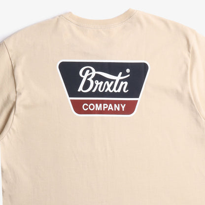 Brixton Linwood T-Shirt, Cream, Detail Shot 4