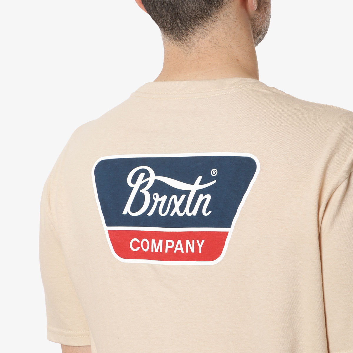 Brixton Linwood T-Shirt, Cream, Detail Shot 3