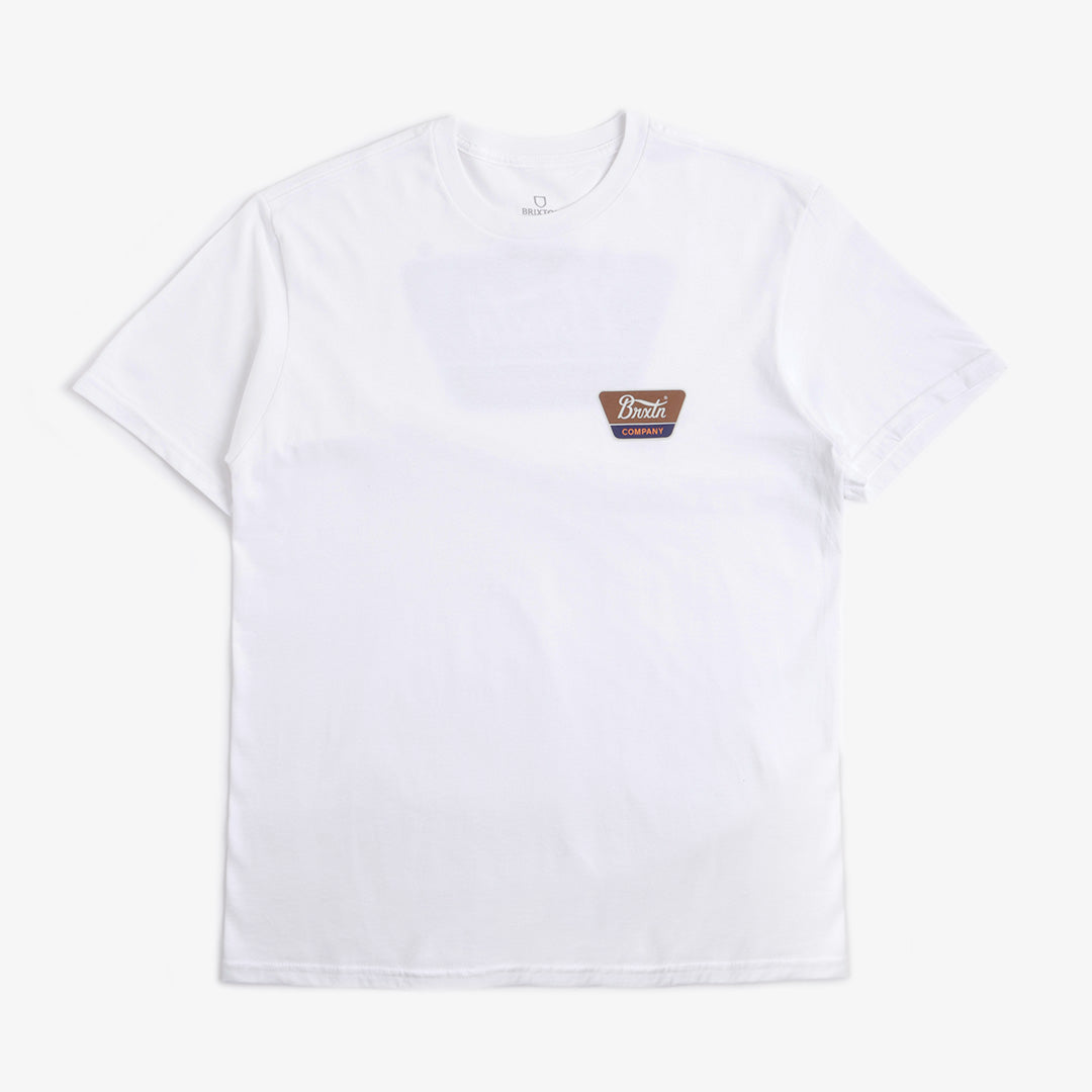 Brixton Linwood T-Shirt, White Sepia Beige, Detail Shot 2