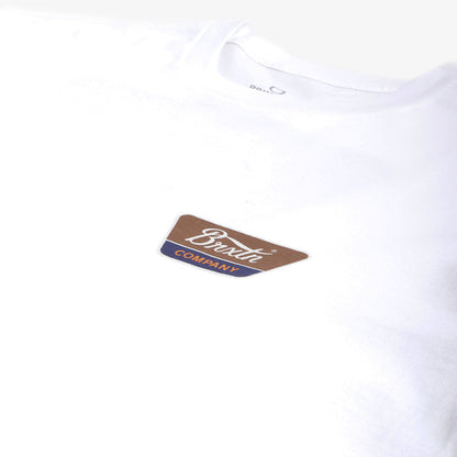 Brixton Linwood T-Shirt, White Sepia Beige, Detail Shot 3