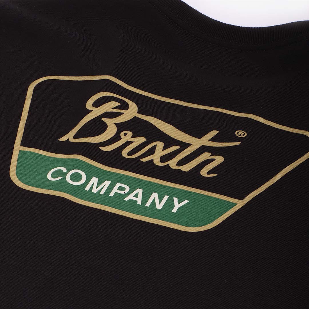 Brixton Linwood T-Shirt, Black Antelope Pine Needle, Detail Shot 2
