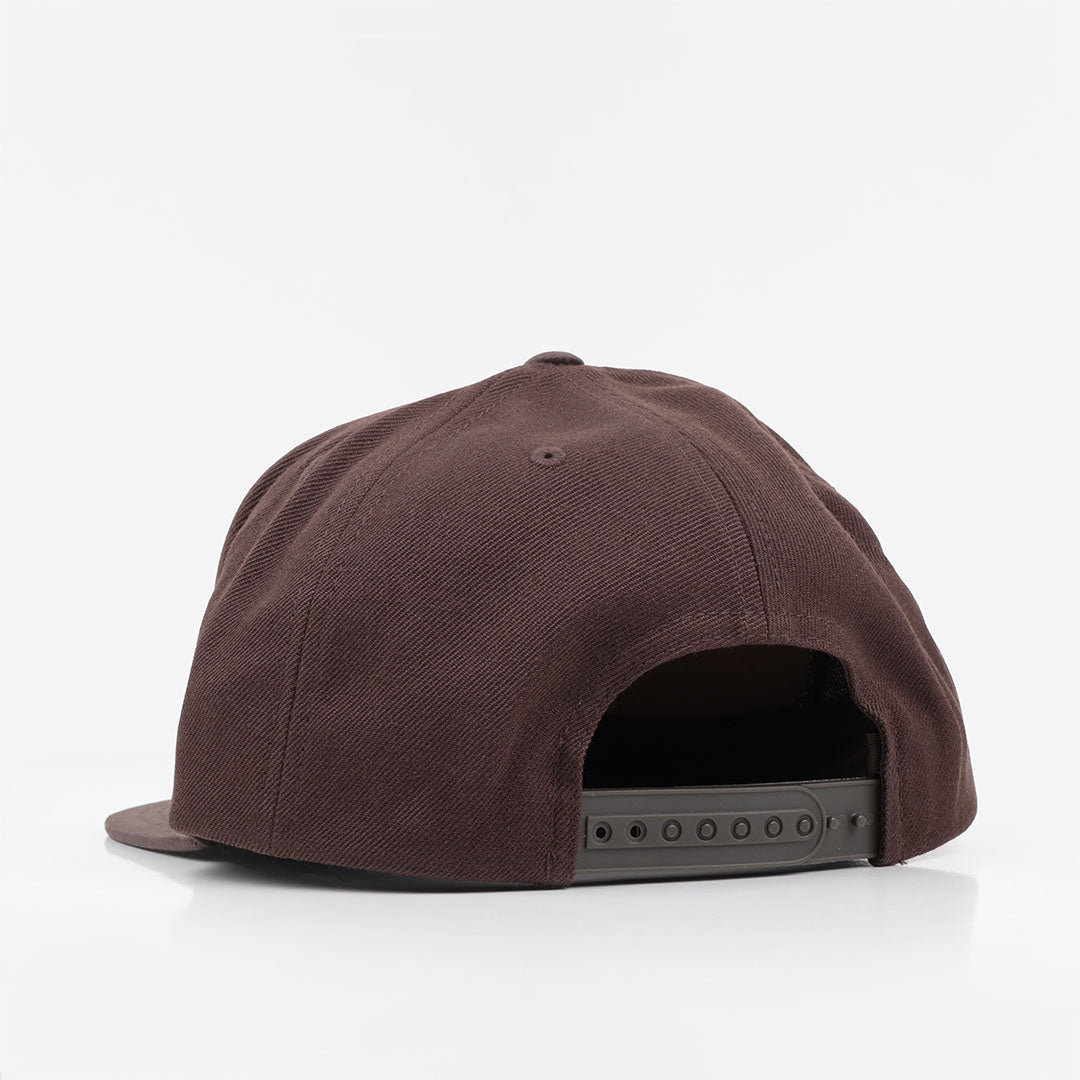 Brixton Oath III Snapback Cap, Pinecone Brown Brown Suede, Detail Shot 3