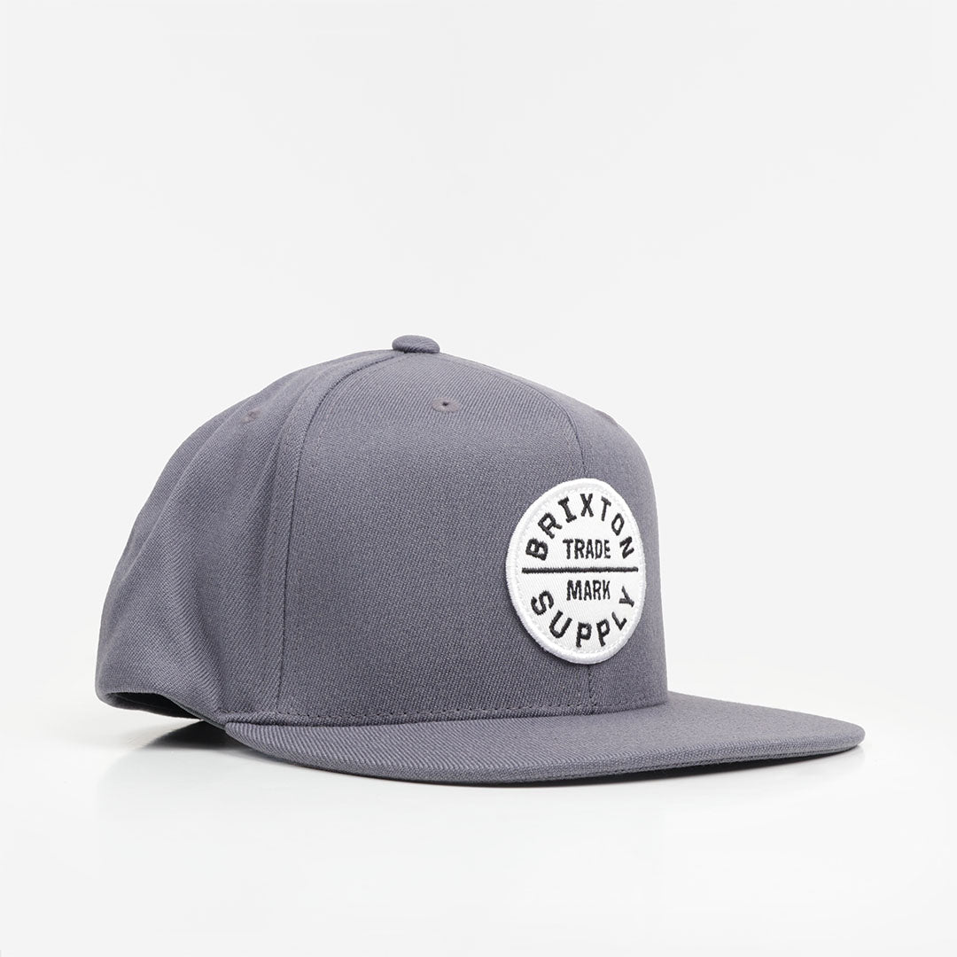 Brixton Oath III Snapback Cap, Future Grey, Detail Shot 1