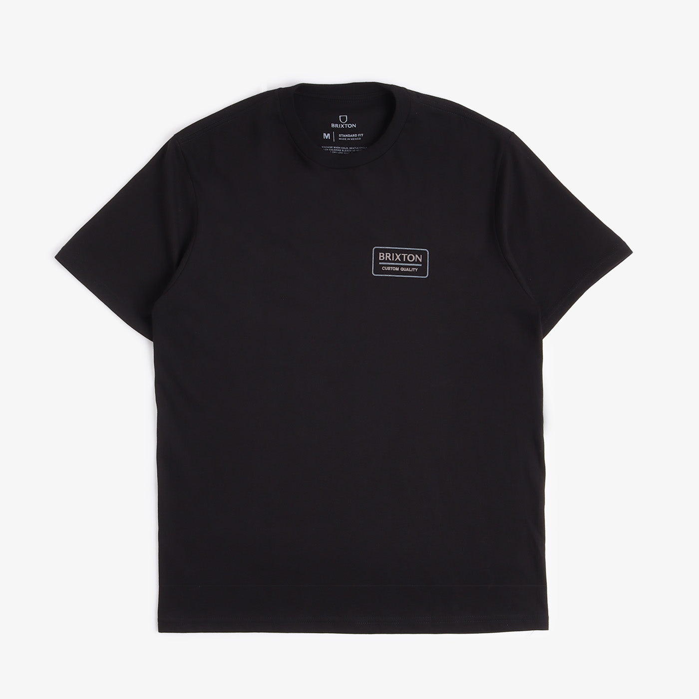 Brixton Palmer Proper T-Shirt, Black Oatmeal Flint, Detail Shot 2