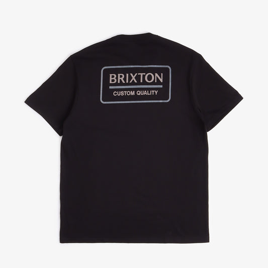 Brixton Palmer Proper T-Shirt, Black Oatmeal Flint, Detail Shot 1