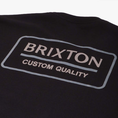 Brixton Palmer Proper T-Shirt, Black Oatmeal Flint, Detail Shot 4