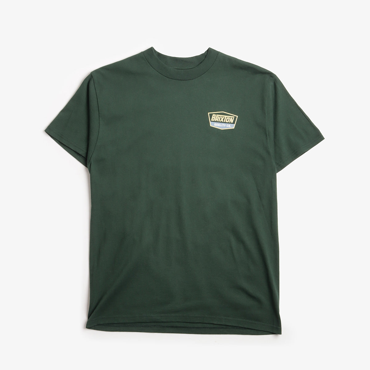 Brixton Regal T-Shirt, Forest Green Curry Grey Blue, Detail Shot 1