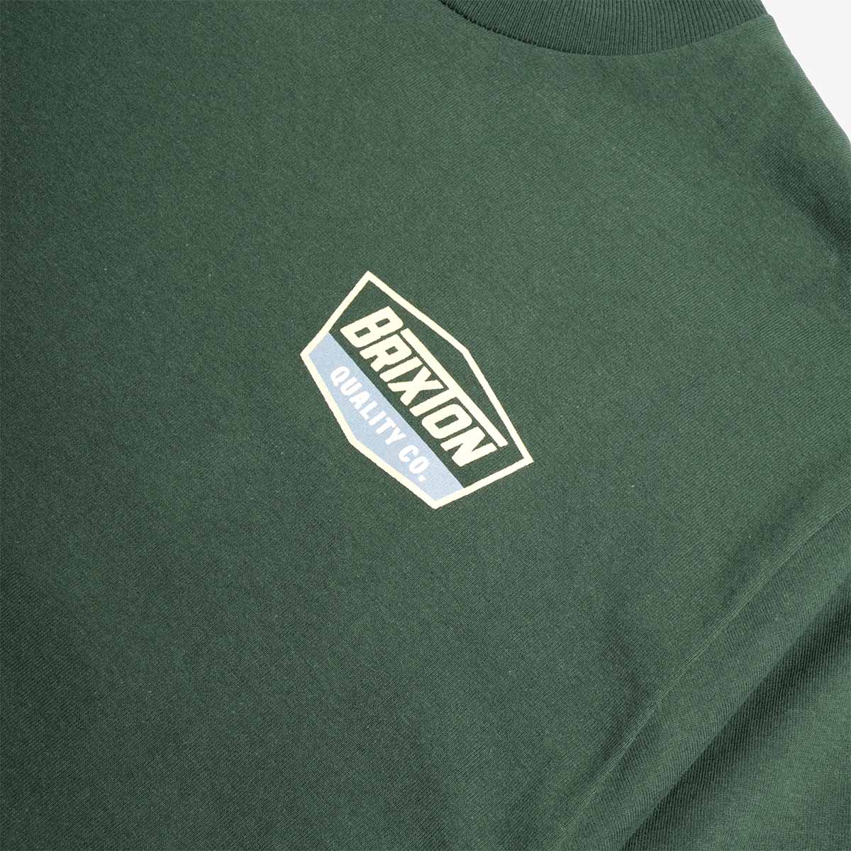 Brixton Regal T-Shirt, Forest Green Curry Grey Blue, Detail Shot 3