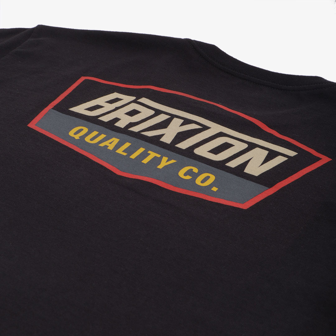 Brixton Regal T-Shirt, Black Sand, Detail Shot 4