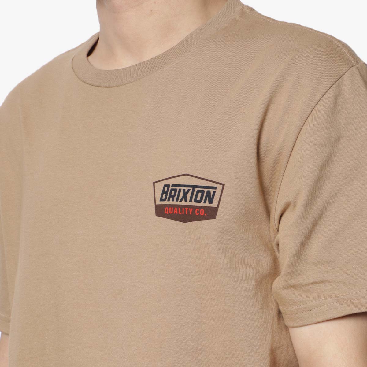 Brixton Regal T-Shirt, Tiger's Eye Navy Brown, Detail Shot 3