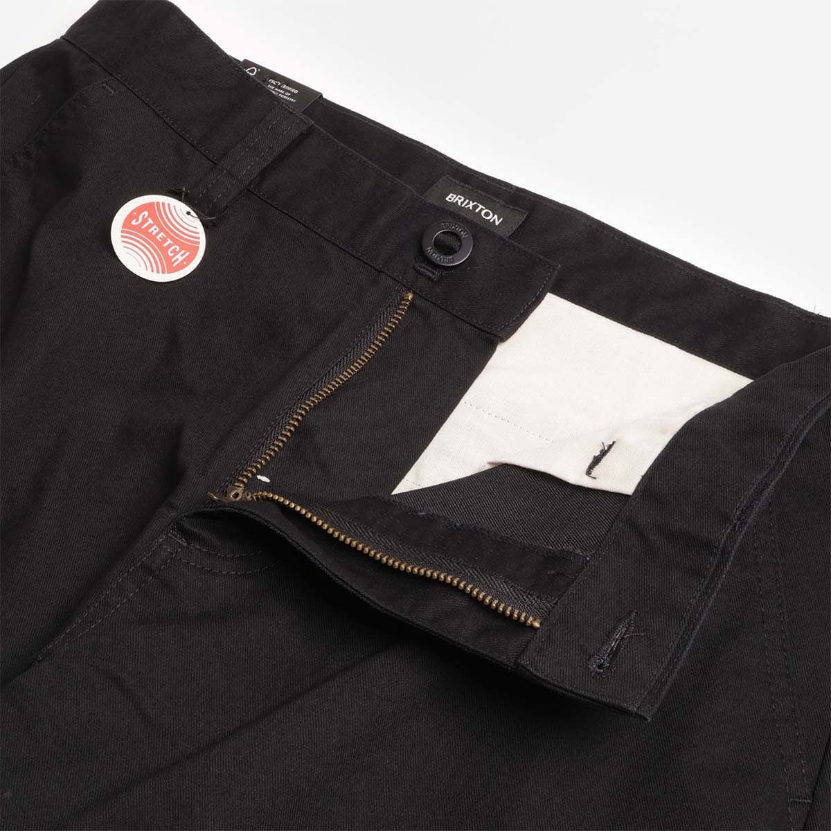 Brixton Santo Chino Shorts, Black, Detail Shot 3