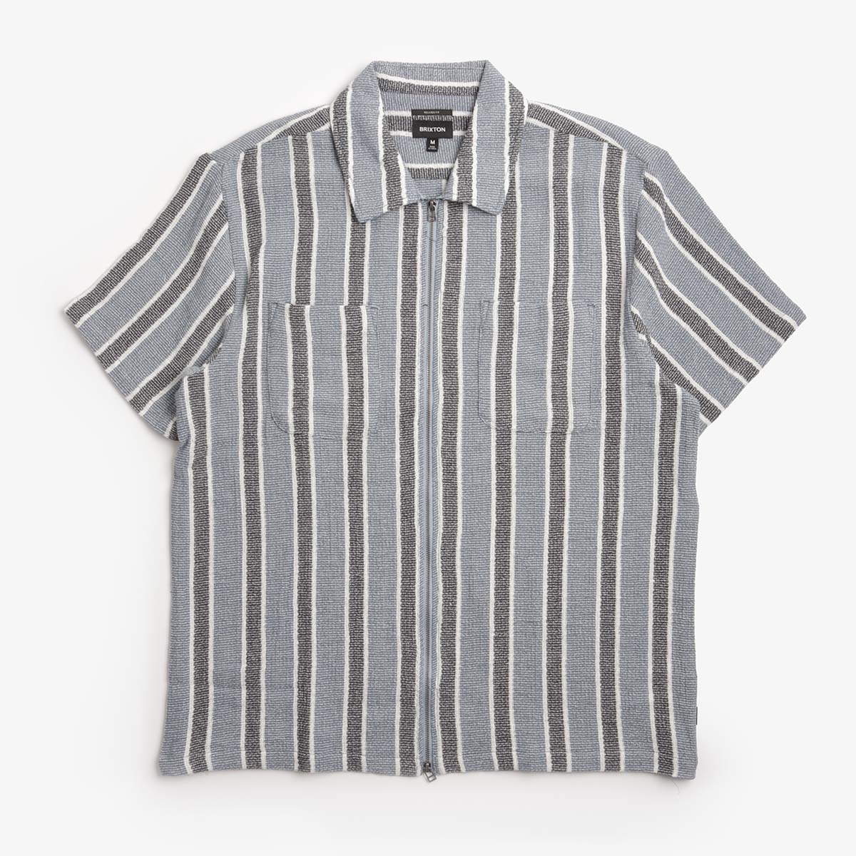 Brixton The Dexter Textured Stripe Short Sleeve Shirt