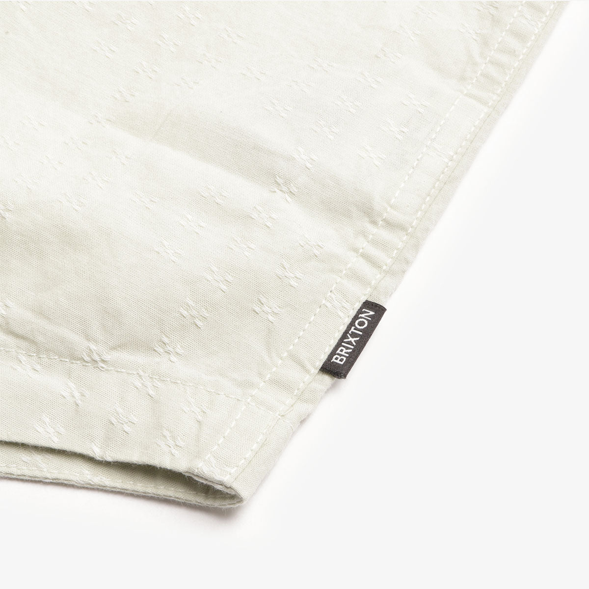 Brixton The Vintage Woven Shirt, Sea Foam Jacquard Check, Detail Shot 3