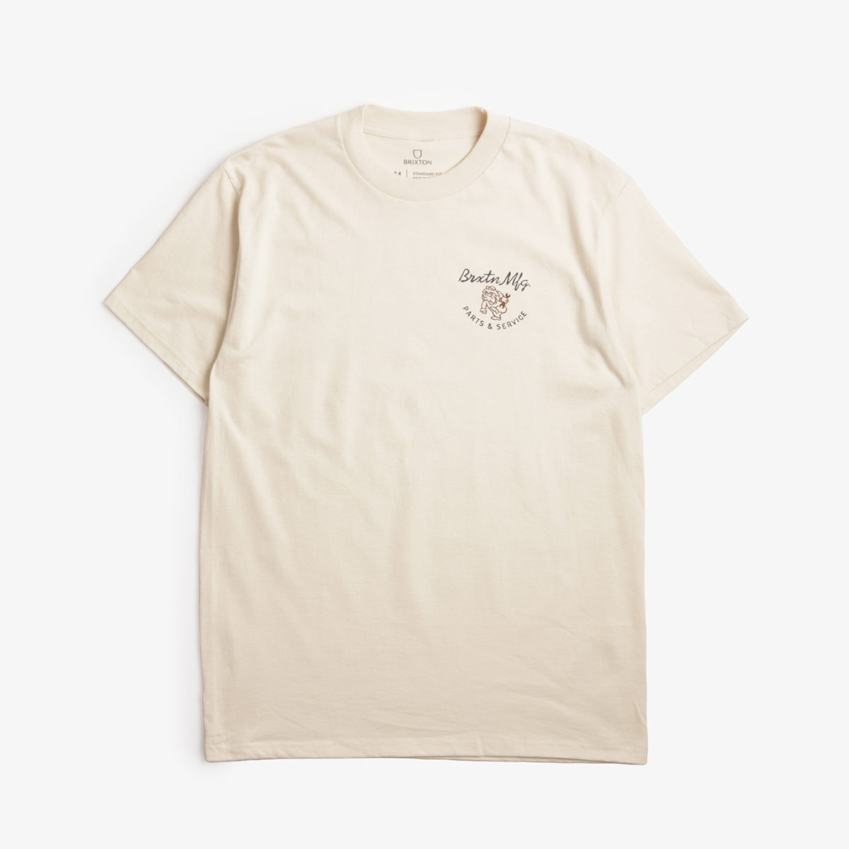 Brixton Tolman T-Shirt, Cream, Detail Shot 1