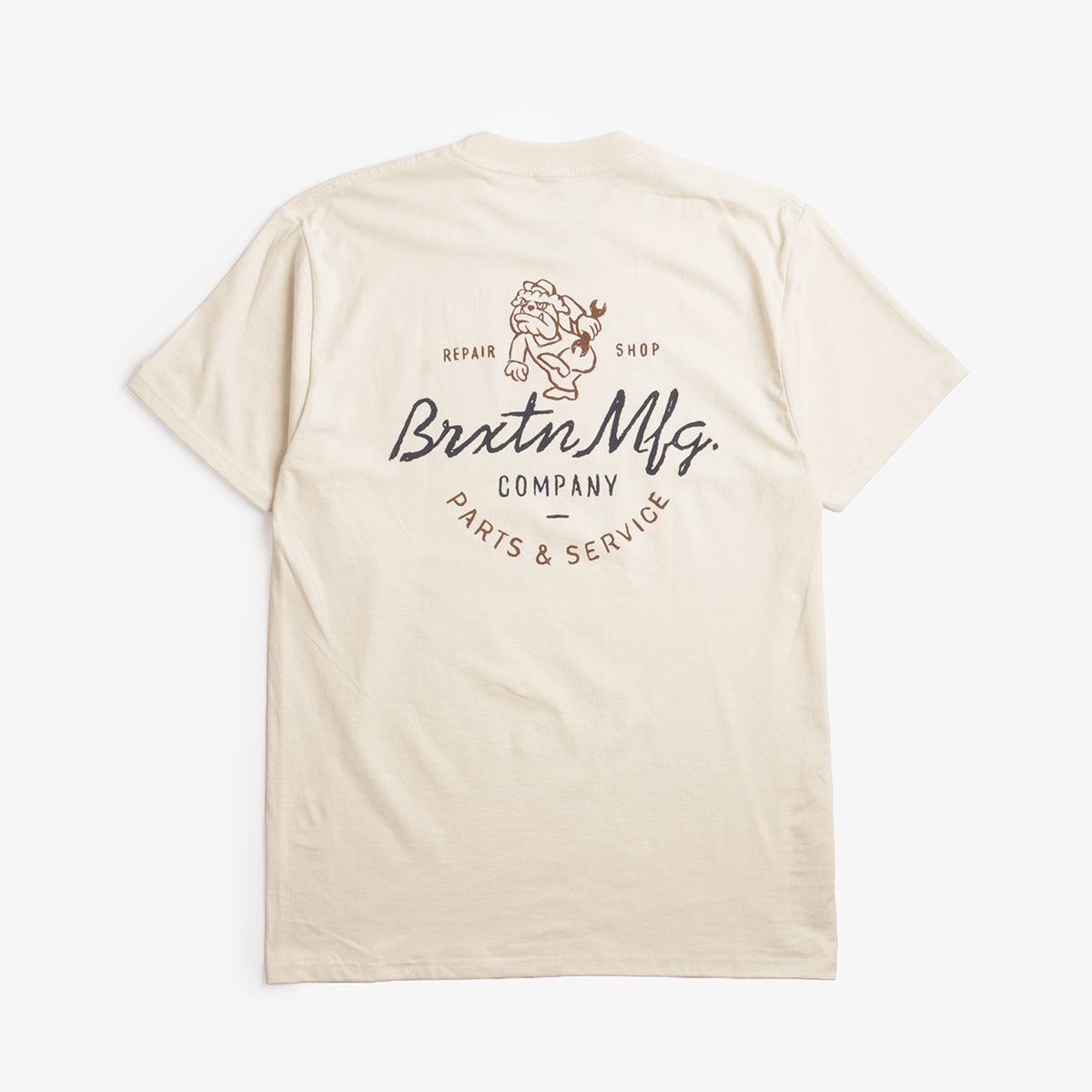 Brixton Tolman T-Shirt, Cream, Detail Shot 3