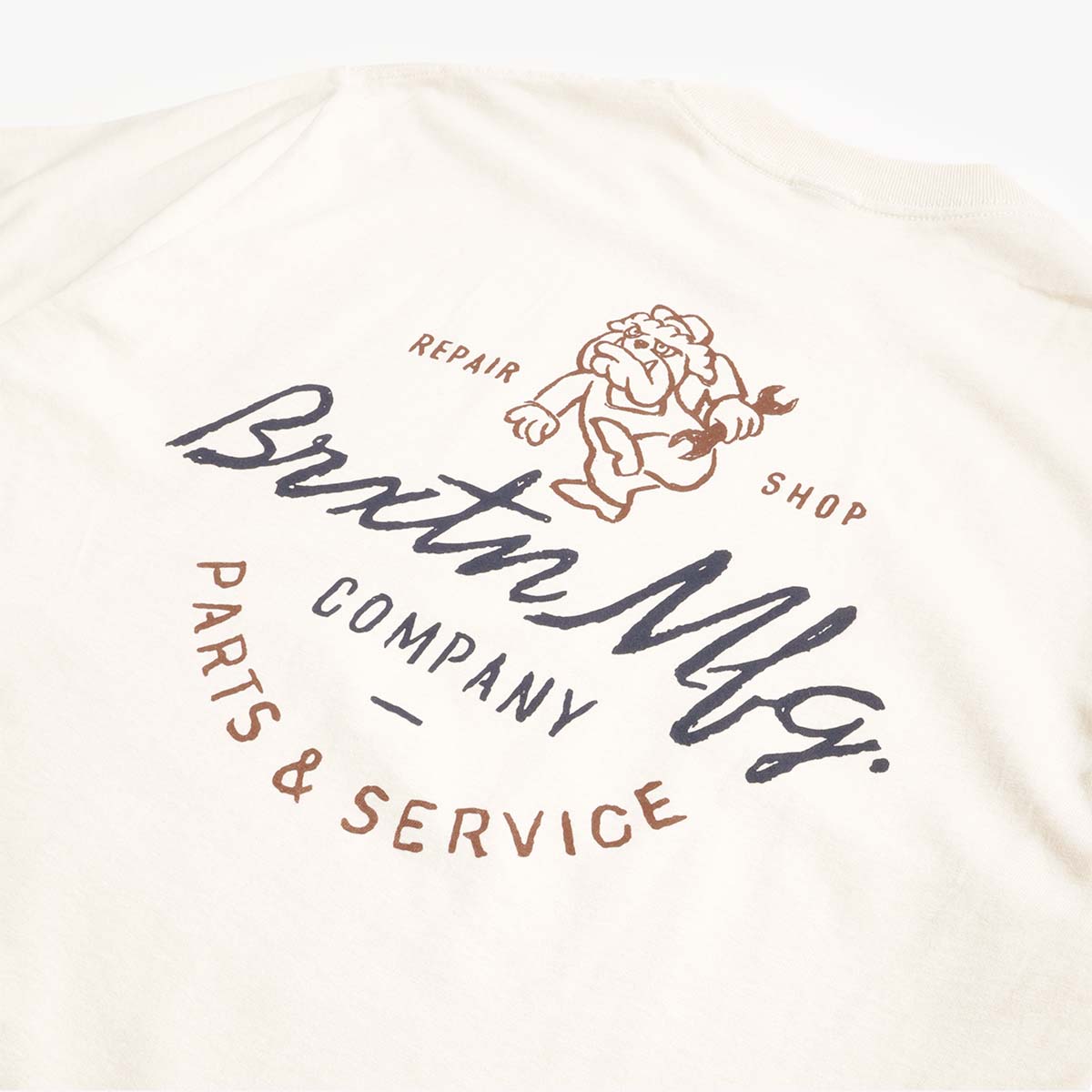 main Brixton Tolman T-Shirt, Cream, Detail Shot 4