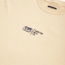 thumbnail Brixton Union Heavyweight Relaxed T-Shirt, Cream Classic Wash, Detail Shot 3