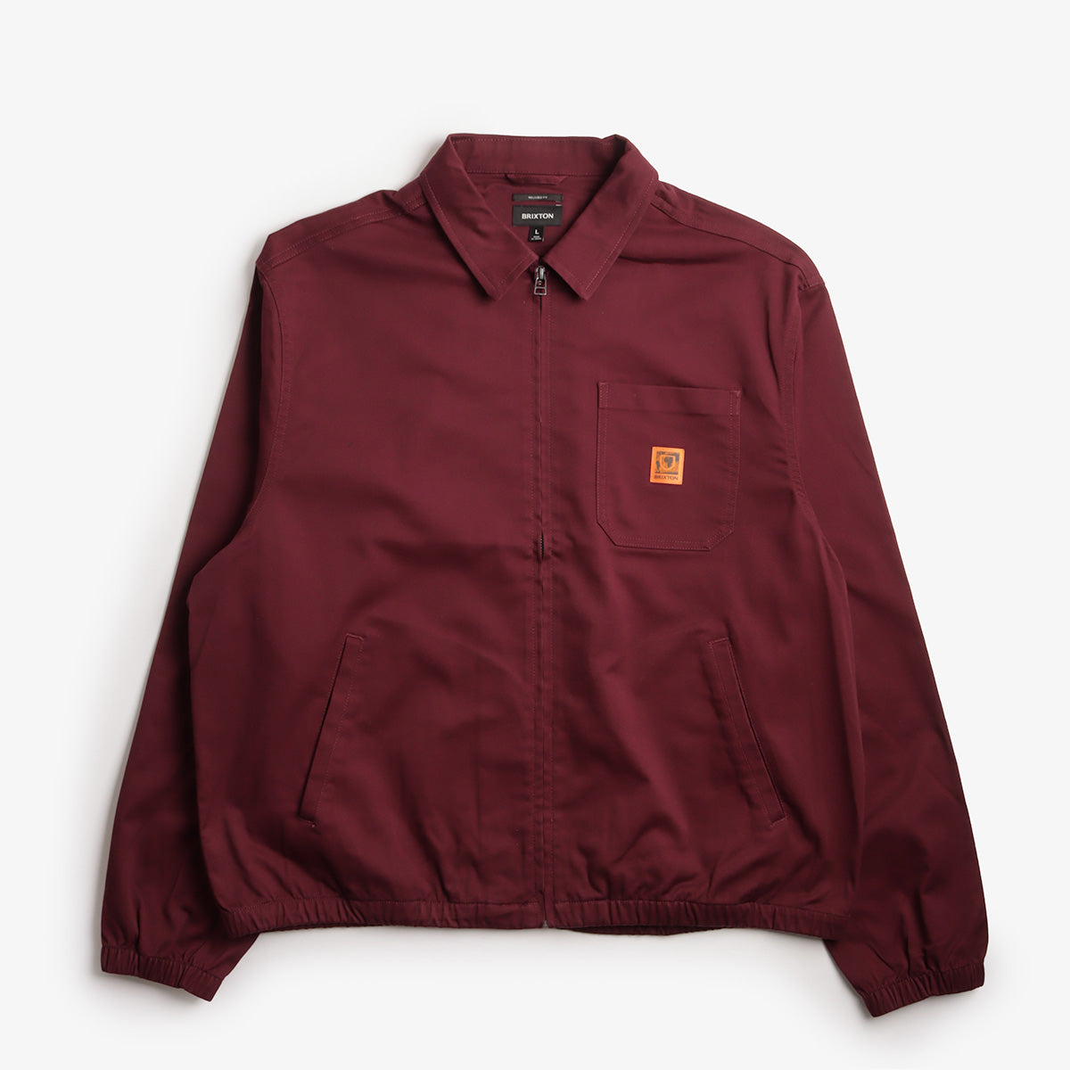main Brixton Union Relaxed Harrington Jacket, Port Rinse, Detail Shot 1