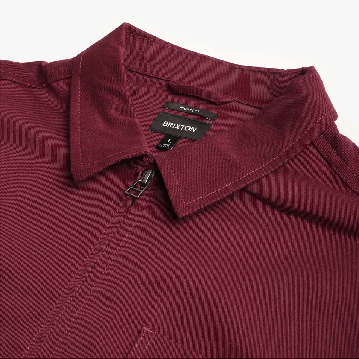 main Brixton Union Relaxed Harrington Jacket, Port Rinse, Detail Shot 4