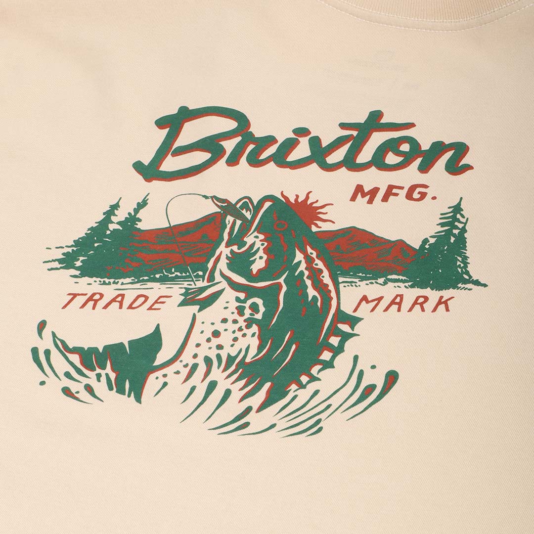 Brixton Welton T-Shirt, Cream, Detail Shot 4