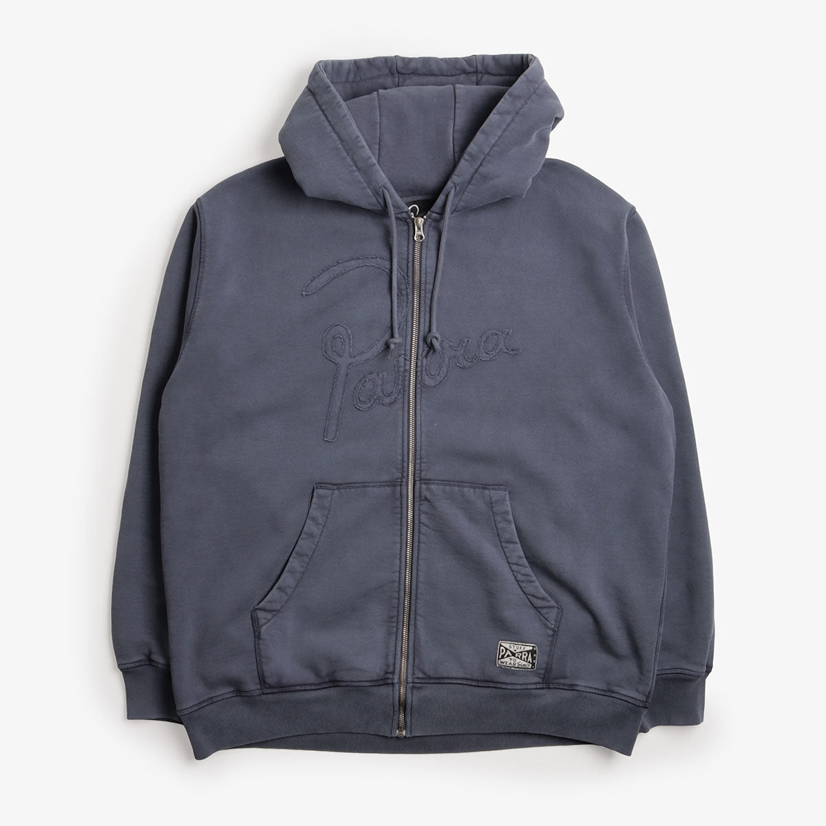 main By Parra Not Fade Away Zip Hoodie, Washed Dark Grey, Detail Shot 1