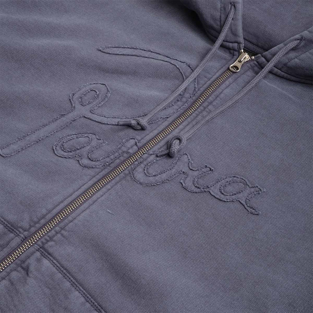 By Parra Not Fade Away Zip Hoodie, Washed Dark Grey, Detail Shot 3