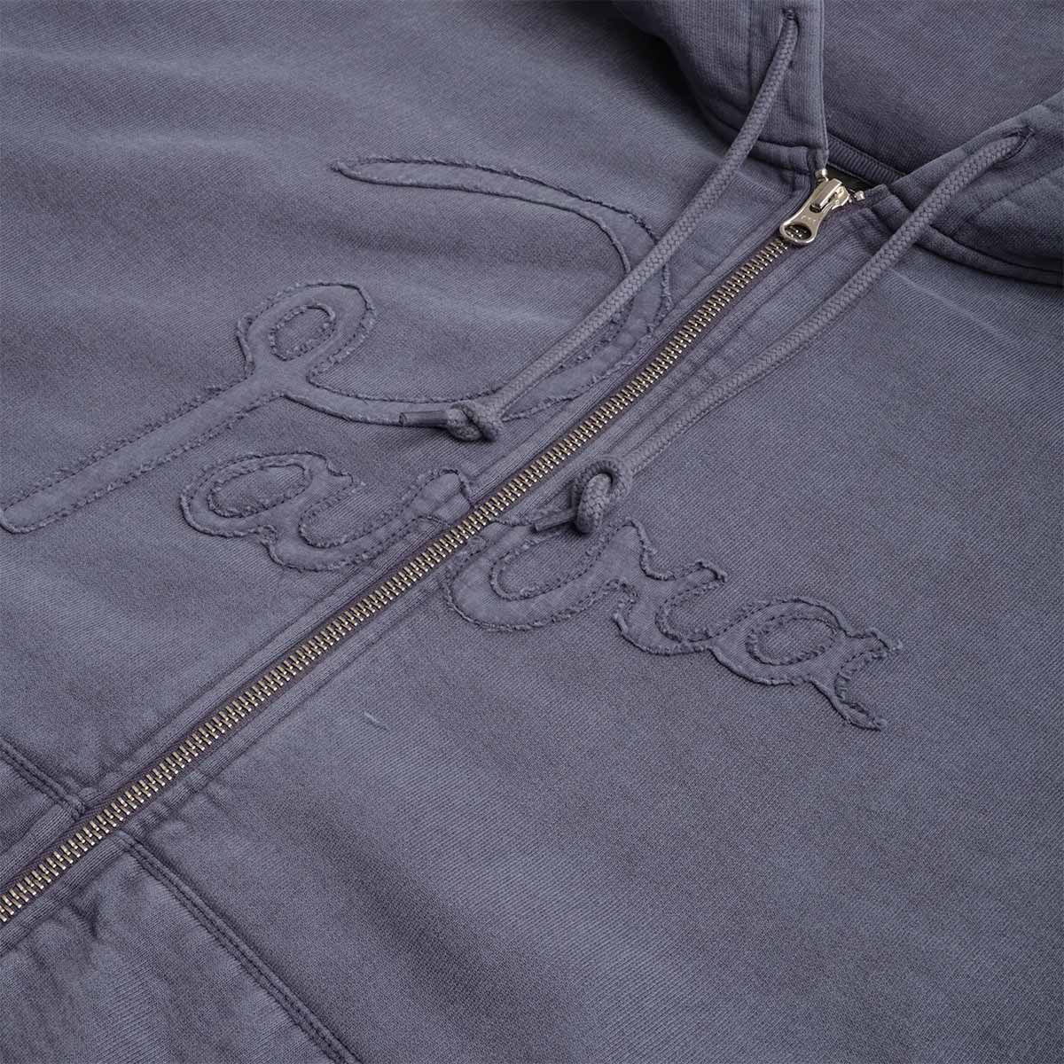 By Parra Not Fade Away Zip Hoodie, Washed Dark Grey, Detail Shot 3
