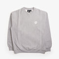 By Parra Balloon Logo Cross-Grain Crewneck in Heather Grey, front view