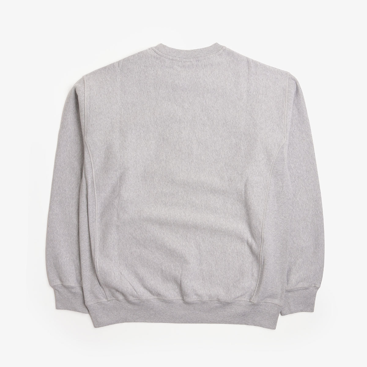 By Parra Balloon Logo Cross-Grain Crewneck in Heather Grey, back view